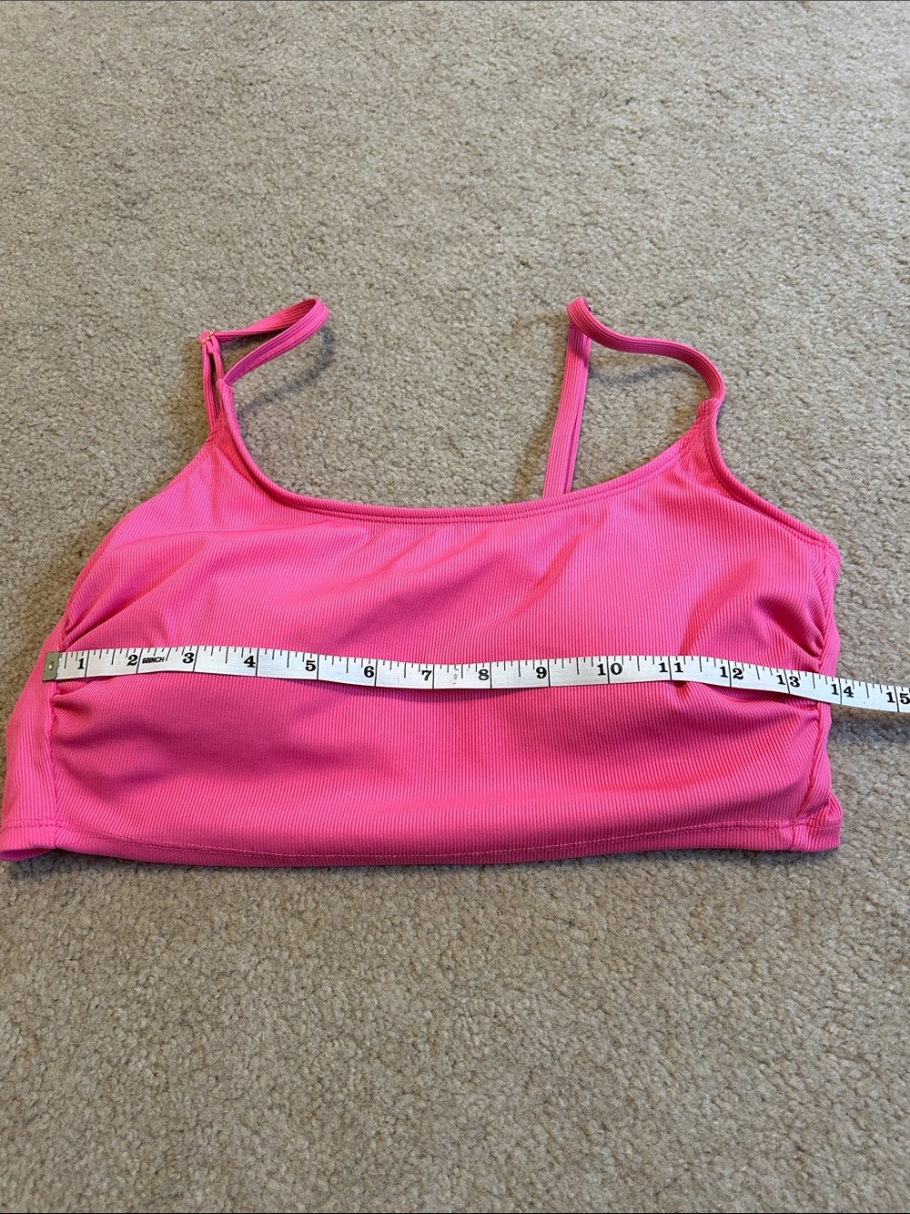 Pink Ribbed Swim Top - Picture 7 of 7